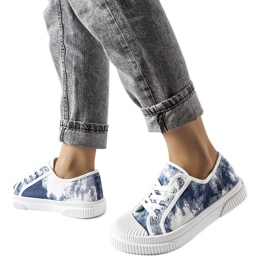 Blau gewaschene Clavet-Sneaker