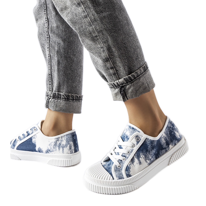 Blau gewaschene Clavet-Sneaker