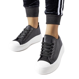 Schwarze Peculiar-Plateau-Sneaker