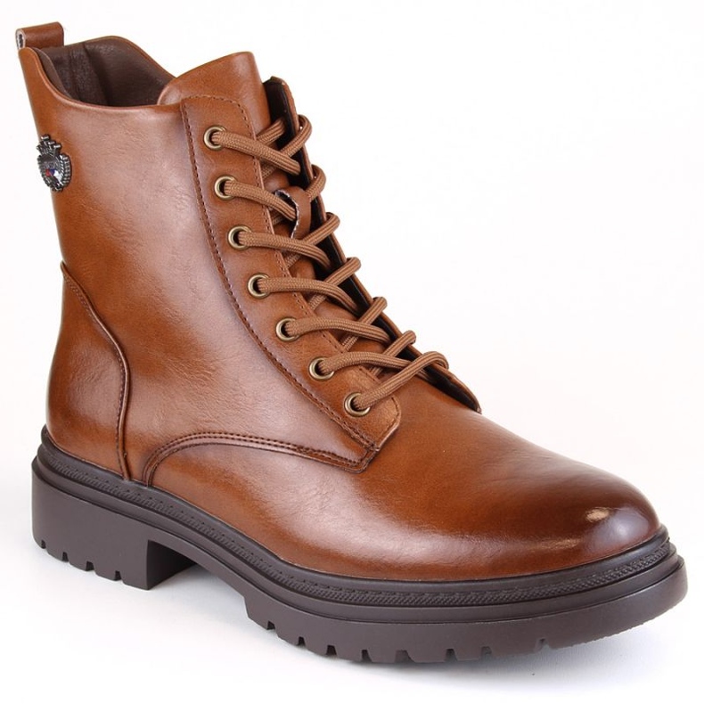 Potocki W WOL181B Schnür- und Reißverschlussstiefeletten, braun