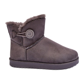 Isolierte Damen-Schneestiefel mit Dekoration in Grau Siriol