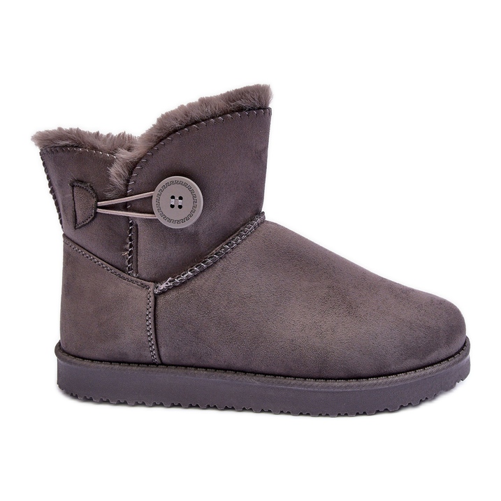 Isolierte Damen-Schneestiefel mit Dekoration in Grau Siriol