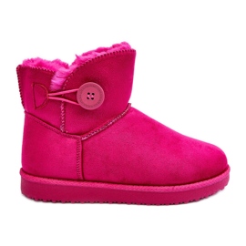 Isolierte Damen-Schneestiefel mit fuchsiafarbener Siriol-Dekoration rosa