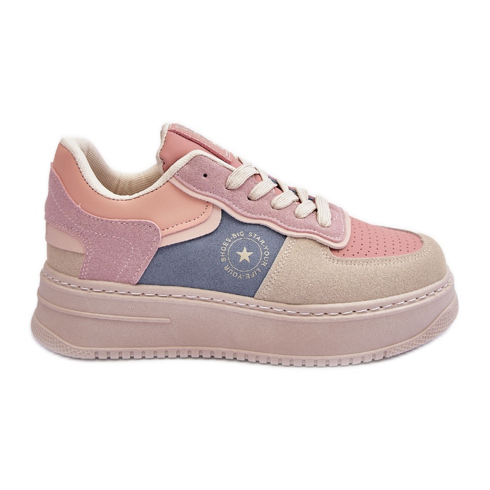 Damen-Sportschuhe Big Star MM274233 Rosa und Beige
