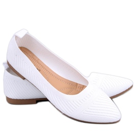 Kayla White gewebte Ballerinas weiß