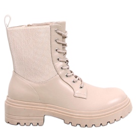 Rettke Beige Schnürstiefeletten