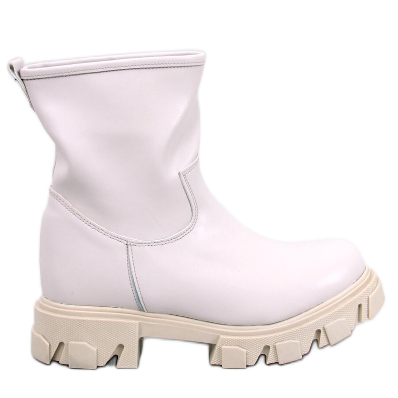 Grants Beige Stiefeletten mit dicker Sohle