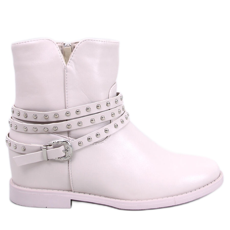 Stovall Beige Keilstiefeletten