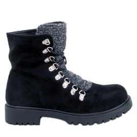 Leggs Schwarze Schnürstiefel