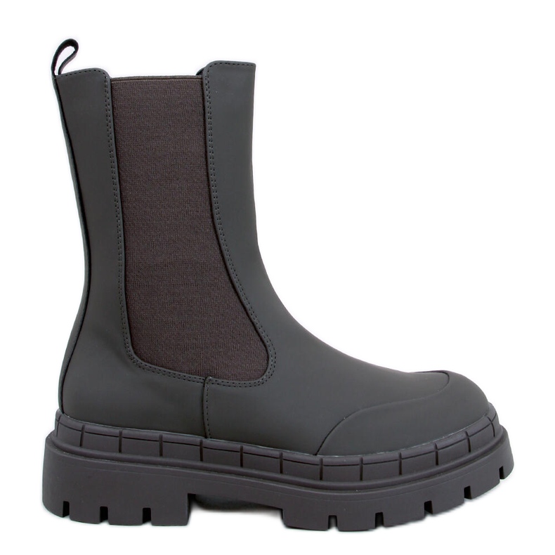 Hohe Chelsea-Stiefel von Faime Kaki grün