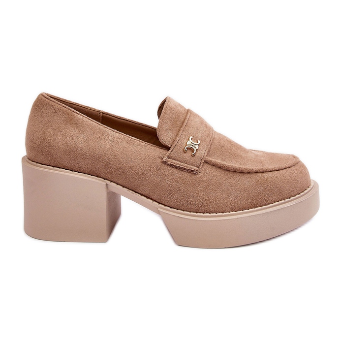 Damen-Wildleder-High-Heel-Schuhe, Beige Afnira