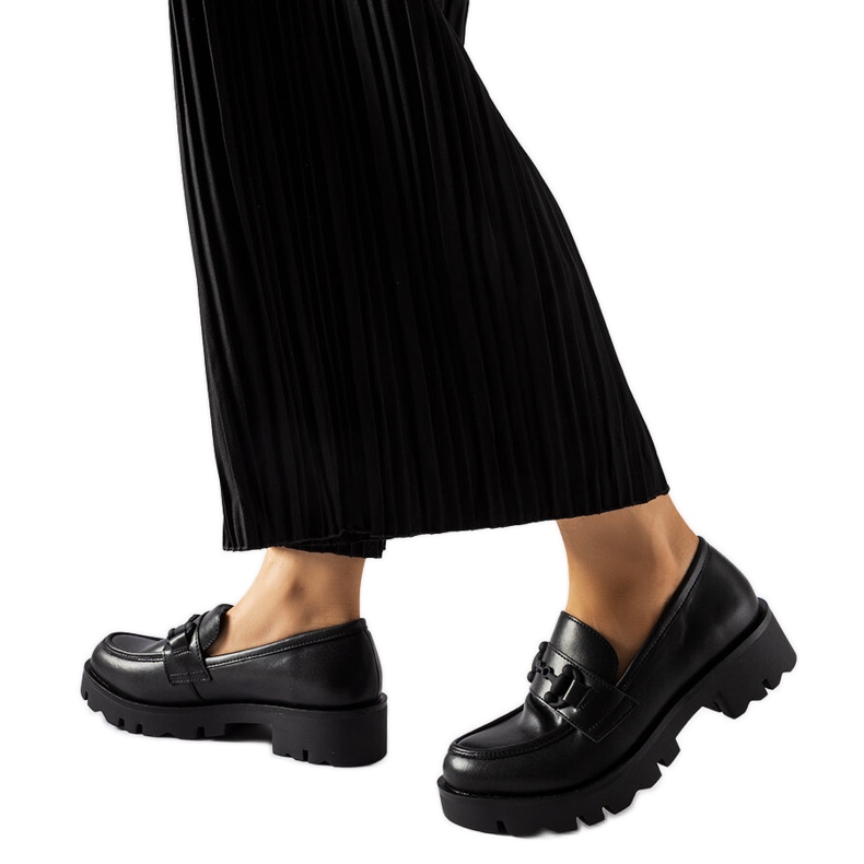 Inna Schwarze Schuhe mit Lederdecksohle von Fauna