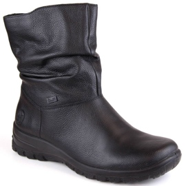Wasserdichte, mit Wolle isolierte Lederstiefel Rieker Tex W RKR617 schwarz