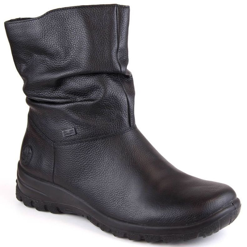 Wasserdichte, mit Wolle isolierte Lederstiefel Rieker Tex W RKR617 schwarz
