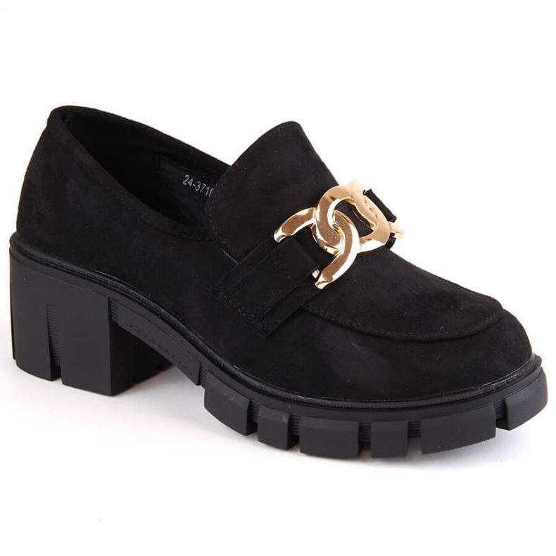 Vinceza W JAN250 Wildleder-Mokassinschuhe mit hohen Absätzen, schwarz