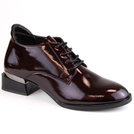 Vinceza W JAN254B bordeauxrote Lack-Schnürschuhe mit hohen Absätzen