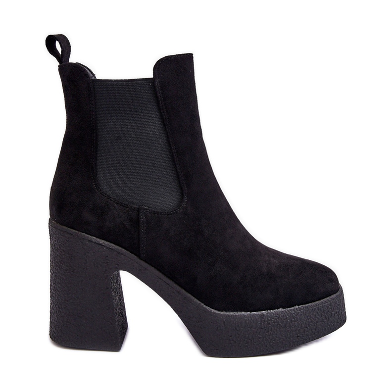 PS1 Wildleder-Stiefeletten mit massivem High-Heel in Schwarz von Sunilda
