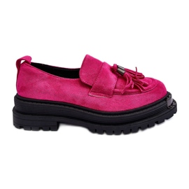 PS1 Wildlederschuhe Damen Mokassins Fuchsia Ramvli rosa
