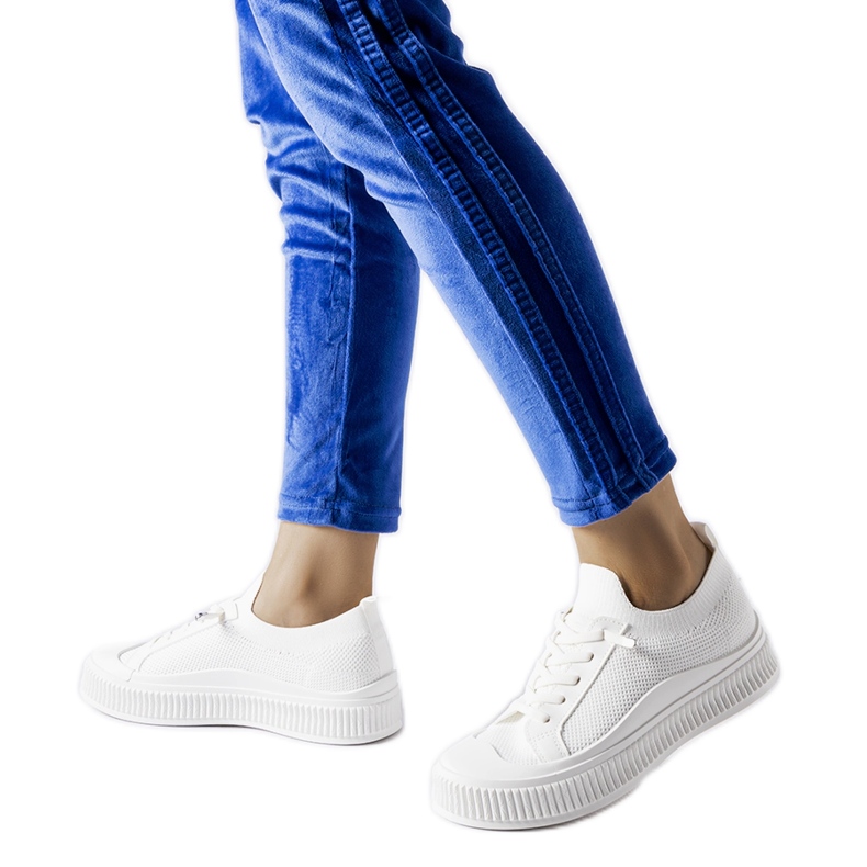 Weiße Slip-on-Sneaker von Callimaco