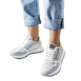 Graue und silberne Damen-Sneaker von Camuzzoni