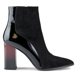 Elegante Damenstiefel mit hohem Absatz schwarz