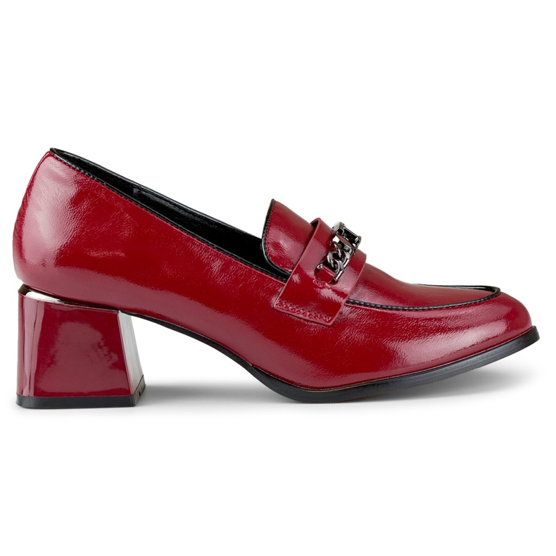 Elegante rote Schuhe mit niedrigem Absatz