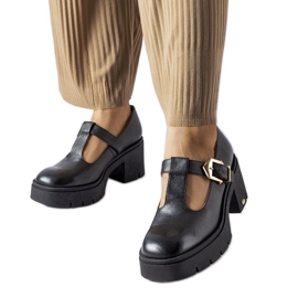 Inna Karino schwarze Lederschuhe