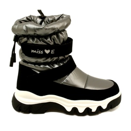 Wasserdichte Schneestiefel für Kinder Miss Evento 23Dz23-6578 Grau-Schwarz