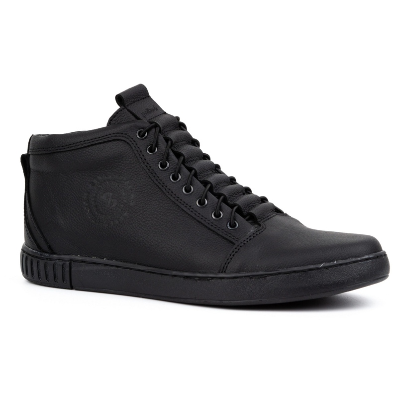 Polbut Herren Lederstiefelette 2122 schwarz