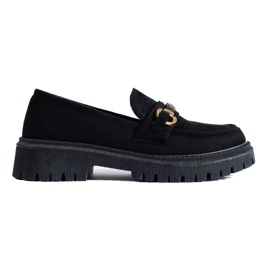 Schwarze Damen-Loafer aus Wildleder von Shelovet