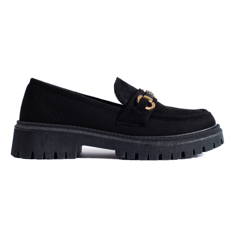 Schwarze Damen-Loafer aus Wildleder von Shelovet