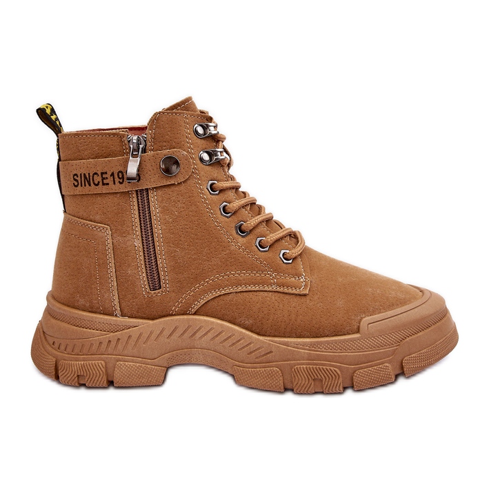PS1 Isolierte Damenstiefel aus Wildleder Camel Jailina braun