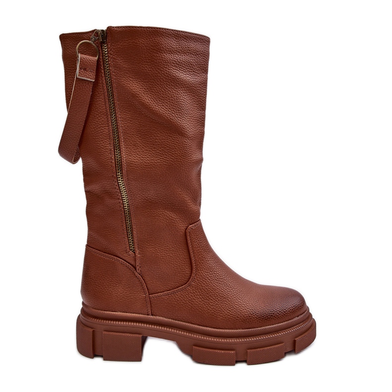 PS1 Braune Lizames-Stiefel mit mittlerer Wade