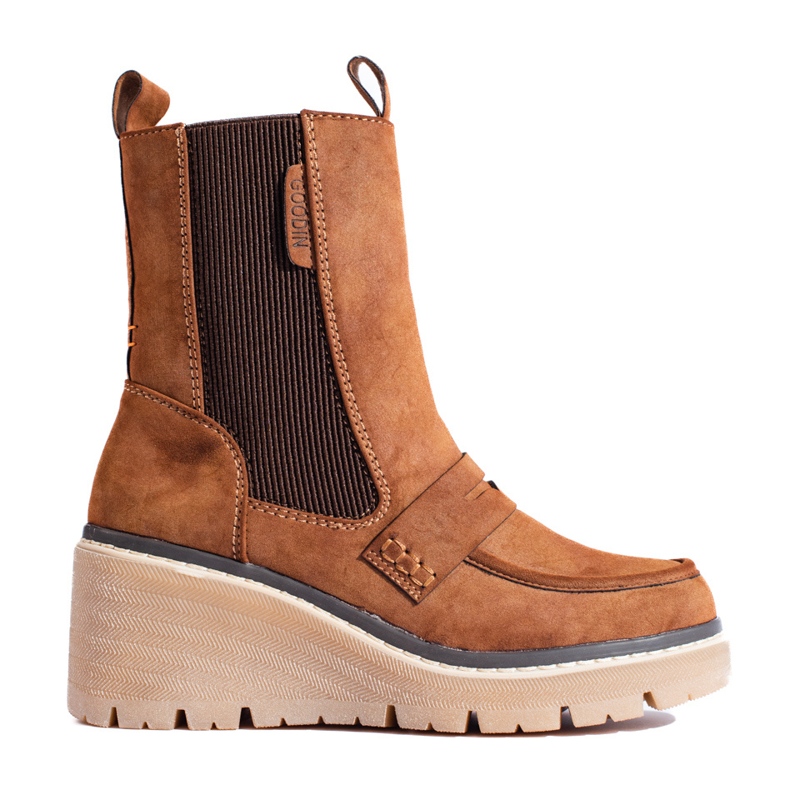 Shelovet braune Wildlederstiefeletten