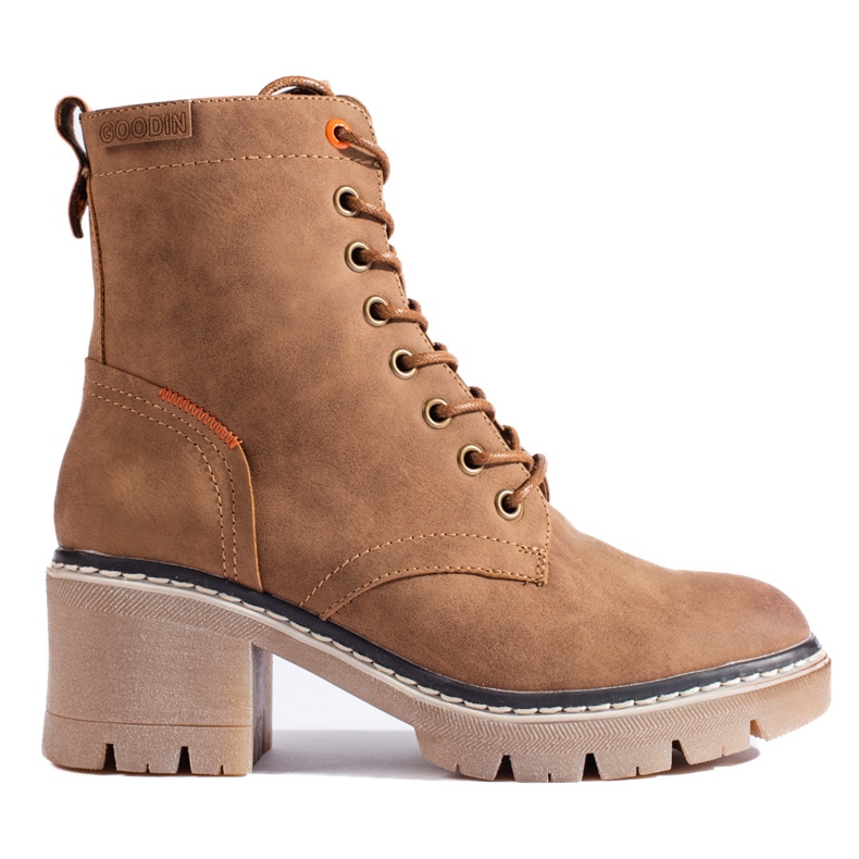 Shelovet Schnürstiefeletten aus braunem Wildleder