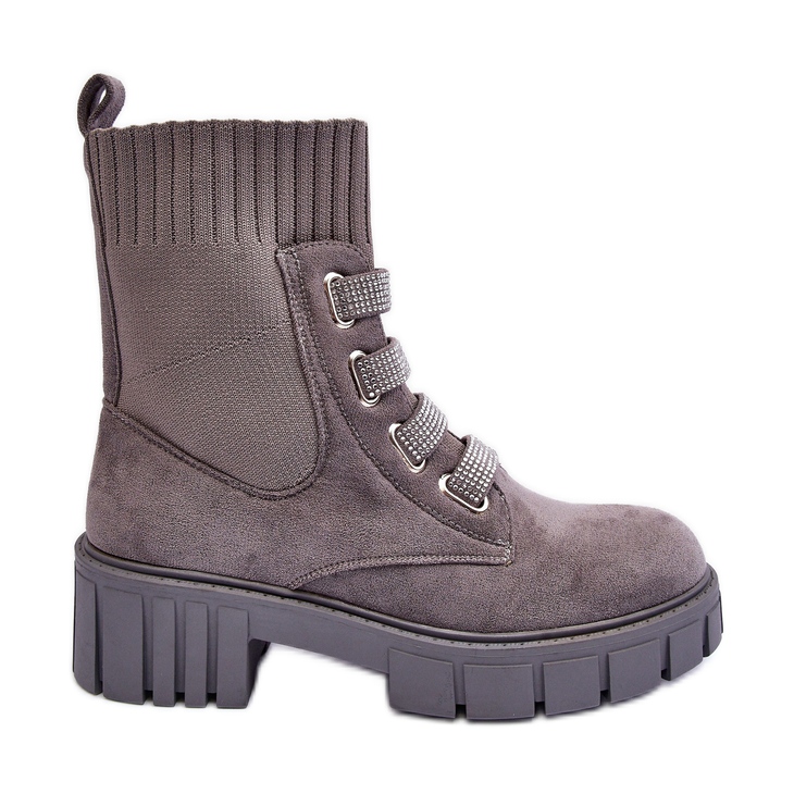 PS1 Wildleder-Slip-On-Sockenstiefel Grey Hope grau