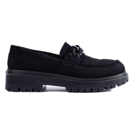 Schwarze Damen-Loafer aus Wildleder von Shelovet