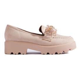 Beige Damen-Wildledermokassins von Shelovet