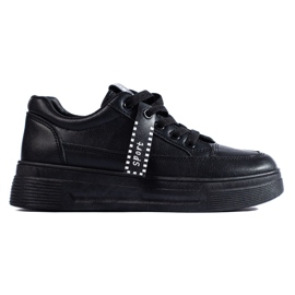 Schwarze Shelovet-Plateau-Sneaker