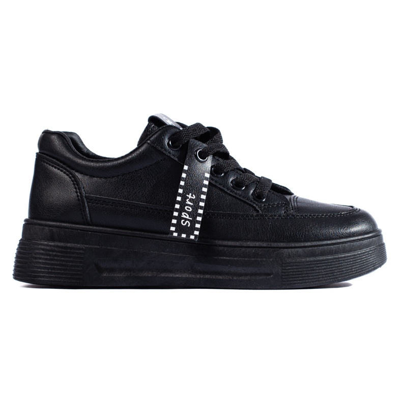 Schwarze Shelovet-Plateau-Sneaker