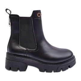 Damen-Chelsea-Stiefel mit Verzierungen, Black Lobb schwarz