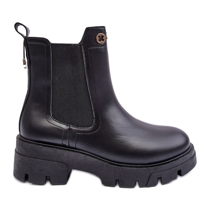 Damen-Chelsea-Stiefel mit Verzierungen, Black Lobb schwarz