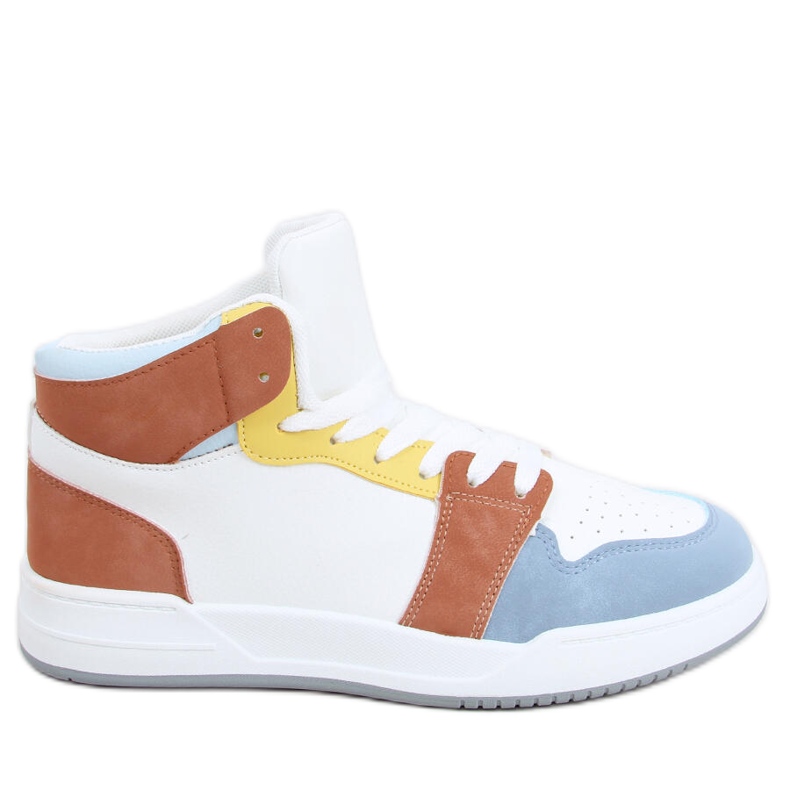 Clowsi Blaue High-Top-Sneakers weiß