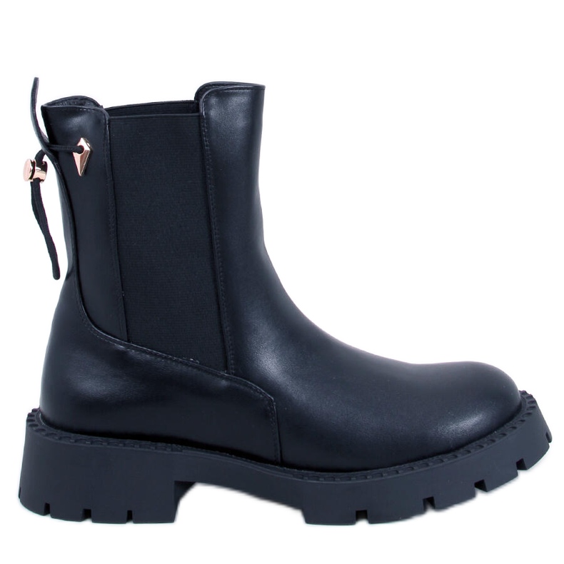 Schwarze Chelsea-Stiefel für Damen von Fonoi