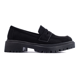 Schwarze Wildleder-Loafer von Shelovet für Damen