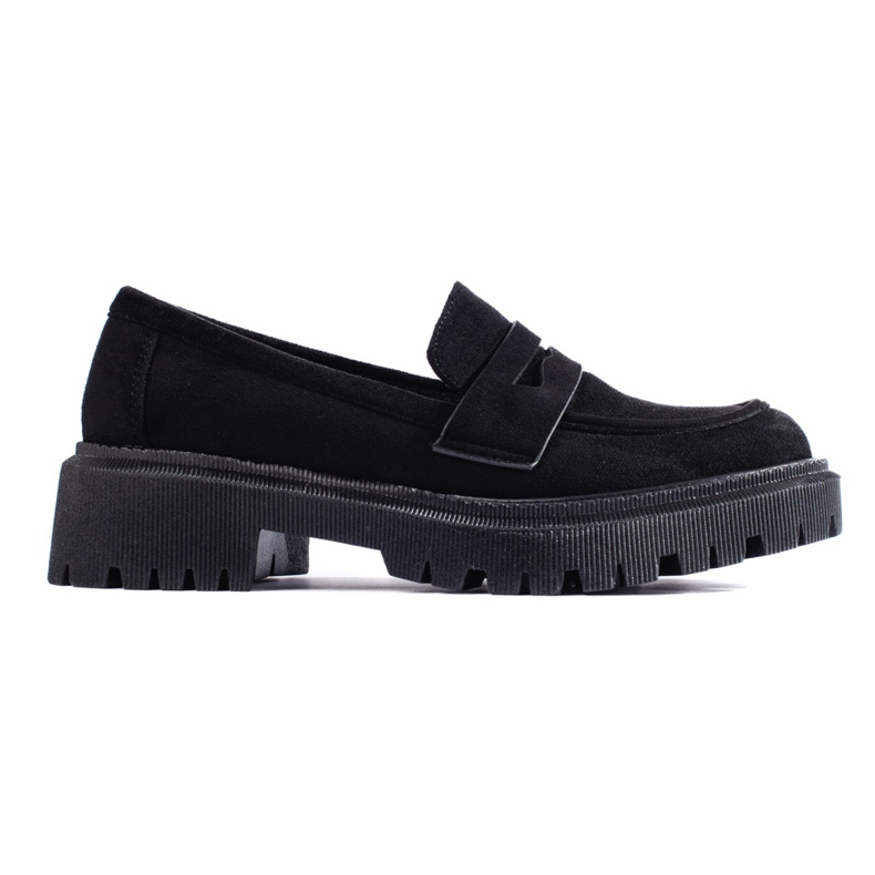 Schwarze Wildleder-Loafer von Shelovet für Damen
