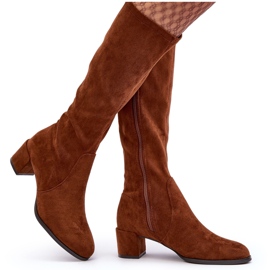 Sergio Leone Klassische braune Harpen-Wildlederstiefel