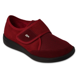 Befado Footwear Damenschuhe mit Klettverschluss und austauschbarem PU-Einsatz 087D004 rot