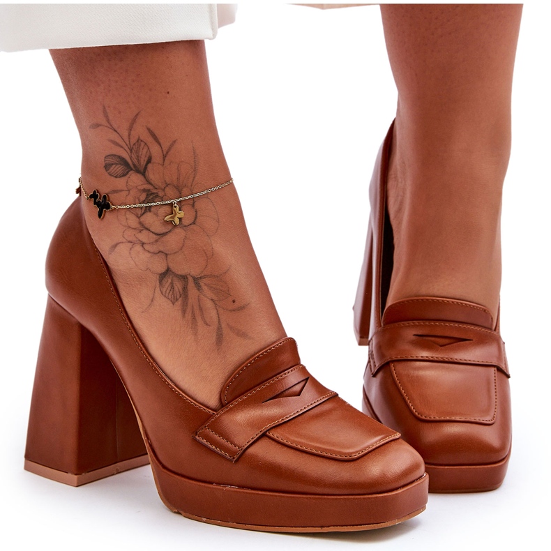 Sweet Shoes Kamelfarbene Alisa-Pumps mit hohem Absatz braun