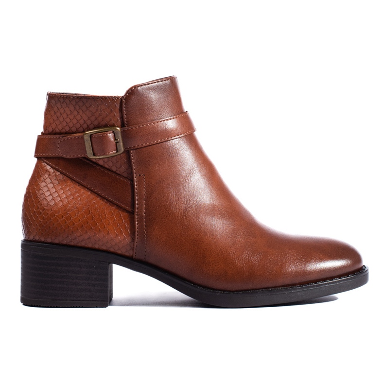 W. Potocki Potocki schwarze Damen-Stiefeletten mit hohen Absätzen braun